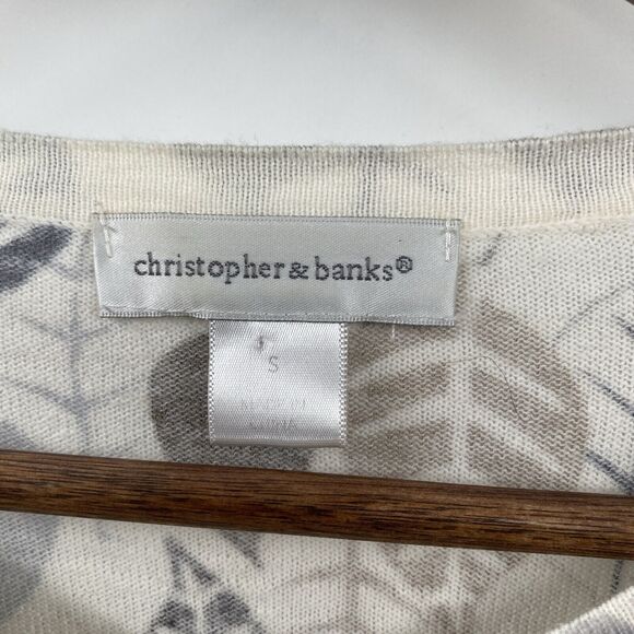 Christopher & Banks light weight, button up cardigan, size Small - Picture 4 of 10